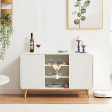 Load image into Gallery viewer, Merlin White Modern Retro Sideboard Buffet Table
