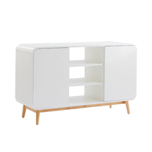 Load image into Gallery viewer, Merlin White Modern Retro Sideboard Buffet Table
