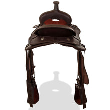 Load image into Gallery viewer, Western Saddle, Headstall&amp;Breast Collar Real Leather 17&quot; Brown
