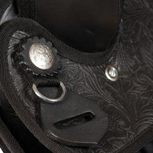 Load image into Gallery viewer, Western Saddle, Headstall&amp;Breast Collar Real Leather 13&quot; Black
