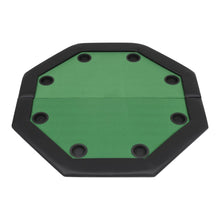 Load image into Gallery viewer, 8-Player Folding Poker Table 2 Fold Octagonal Green
