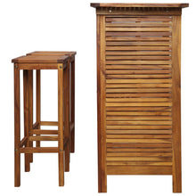 Load image into Gallery viewer, Bar Table and Chair Set 3 Pieces Solid Acacia Wood
