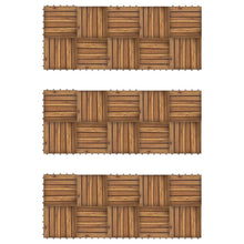 Load image into Gallery viewer, Decking Tiles Vertical Pattern 30 x 30 cm Acacia Set of 30
