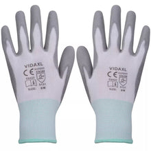 Load image into Gallery viewer, Work Gloves PU 24 Pairs White and Grey Size 8/M
