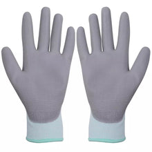 Load image into Gallery viewer, Work Gloves PU 24 Pairs White and Grey Size 8/M
