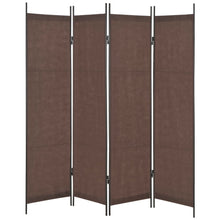Load image into Gallery viewer, 4-Panel Room Divider Brown 200x180 cm
