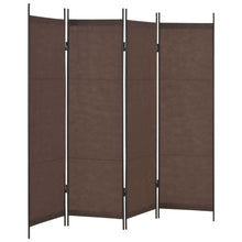 Load image into Gallery viewer, 4-Panel Room Divider Brown 200x180 cm
