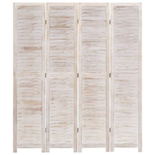 Load image into Gallery viewer, 4-Panel Room Divider White 140x165 cm Wood
