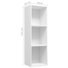 Load image into Gallery viewer, Book Cabinet/TV Cabinet White 36x30x114 cm Chipboard
