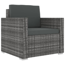 Load image into Gallery viewer, 13 Piece Garden Lounge Set with Cushions Poly Rattan Grey
