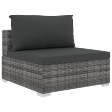 Load image into Gallery viewer, 13 Piece Garden Lounge Set with Cushions Poly Rattan Grey

