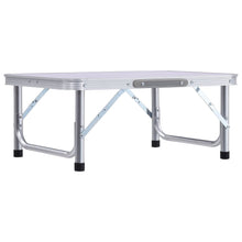Load image into Gallery viewer, Folding Camping Table White Aluminium 60x45 cm
