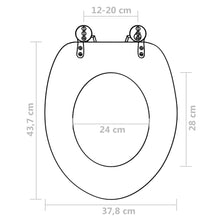 Load image into Gallery viewer, WC Toilet Seat with Lid MDF Savanne Design
