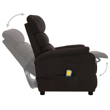 Load image into Gallery viewer, Massage Recliner Dark Brown Fabric
