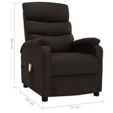 Load image into Gallery viewer, Massage Recliner Dark Brown Fabric
