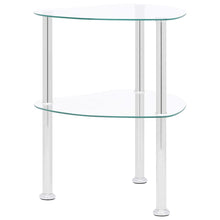 Load image into Gallery viewer, 2-Tier Side Table Transparent 38x38x50 cm Tempered Glass
