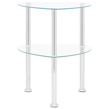 Load image into Gallery viewer, 2-Tier Side Table Transparent 38x38x50 cm Tempered Glass
