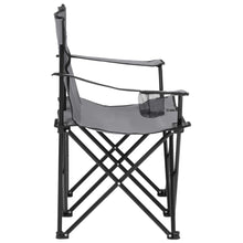 Load image into Gallery viewer, 2-Seater Foldable Camping Chair Steel and Fabric Grey

