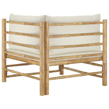 Load image into Gallery viewer, 2 Piece Garden Lounge Set with Cream White Cushions Bamboo
