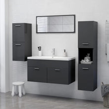 Load image into Gallery viewer, Bathroom Cabinet Grey 30x30x80 cm Chipboard
