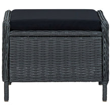 Load image into Gallery viewer, 2 Piece Garden Lounge Set with Cushions Poly Rattan Dark Grey
