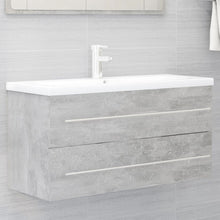 Load image into Gallery viewer, 2 Piece Bathroom Furniture Set Concrete Grey Chipboard
