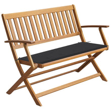 Load image into Gallery viewer, Garden Bench with Cushion 120 cm Solid Acacia Wood
