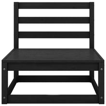 Load image into Gallery viewer, 3 Piece Garden Lounge Set Black Solid Pinewood
