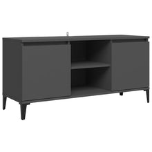 Load image into Gallery viewer, TV Cabinet with Metal Legs Grey 103.5x35x50 cm
