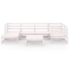 Load image into Gallery viewer, 7 Piece Garden Lounge Set White Solid Pinewood
