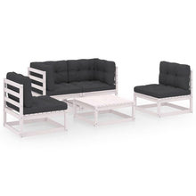 Load image into Gallery viewer, 5 Piece Garden Lounge Set with Cushions Solid Pinewood
