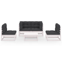Load image into Gallery viewer, 5 Piece Garden Lounge Set with Cushions Solid Pinewood
