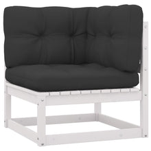 Load image into Gallery viewer, 10 Piece Garden Lounge Set with Cushions White Solid Pinewood
