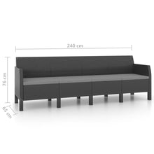 Load image into Gallery viewer, 2 Piece Garden Lounge Set with Cushions PP Anthracite
