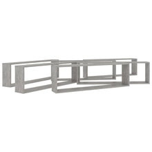 Load image into Gallery viewer, Wall Cube Shelves 6 pcs Concrete Grey 100x15x30 cm Chipboard
