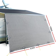 Load image into Gallery viewer, 4.0M Caravan Privacy Screens 1.95m Roll Out Awning End Wall Side Sun Shade
