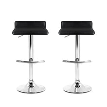 Load image into Gallery viewer, Set of 2 PU Leather Wave Style Bar Stools - Black
