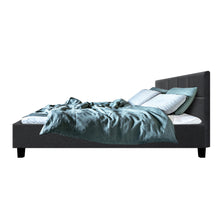 Load image into Gallery viewer, Artiss Tino Bed Frame Queen Size Charcoal Fabric
