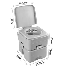 Load image into Gallery viewer, Weisshorn 20L Portable Outdoor Camping Toilet with Carry Bag- Grey
