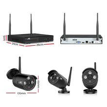 Load image into Gallery viewer, UL-Tech CCTV Wireless Security System 2TB 4CH NVR 1080P 2 Camera Sets
