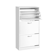 Load image into Gallery viewer, 3 Tier Shoe Cabinet - White
