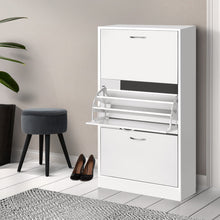 Load image into Gallery viewer, 3 Tier Shoe Cabinet - White
