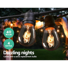 Load image into Gallery viewer, Jingle Jollys 38m Festoon String Lights Christmas Bulbs Party Wedding Garden Party
