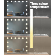 Load image into Gallery viewer, Embellir Hollywood Frameless Makeup Mirror With 15 LED Lighted Vanity Beauty 58cm x 46cm

