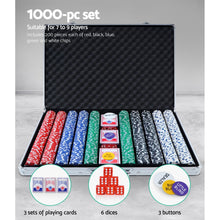 Load image into Gallery viewer, Poker Chip Set 1000PC Chips TEXAS HOLD&#39;EM Casino Gambling Dice Cards
