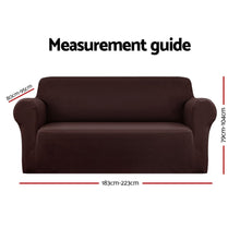 Load image into Gallery viewer, Artiss Sofa Cover Elastic Stretchable Couch Covers Coffee 3 Seater

