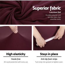 Load image into Gallery viewer, Artiss Sofa Cover Elastic Stretchable Couch Covers Burgundy 3 Seater
