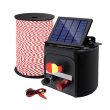Load image into Gallery viewer, Giantz Electric Fence Energiser 3km Solar Powered Energizer Charger + 500m Tape
