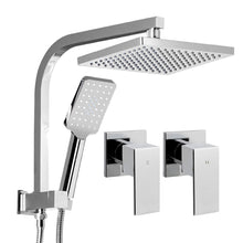Load image into Gallery viewer, Cefito WELS 8&#39;&#39; Rain Shower Head Taps Square Handheld High Pressure Wall Chrome
