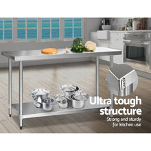 Load image into Gallery viewer, Cefito 610 x 1524mm Commercial Stainless Steel Kitchen Bench
